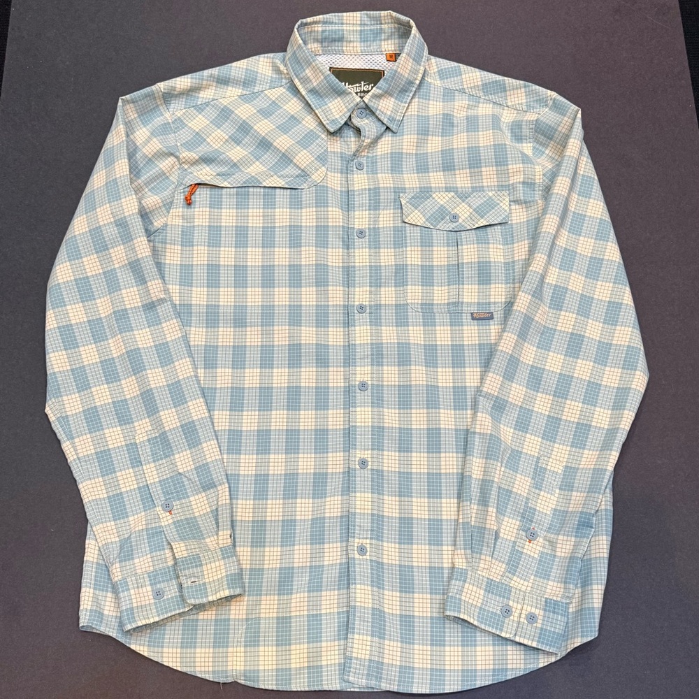Howler Brothers Blue and White Plaid Button Down Shirt